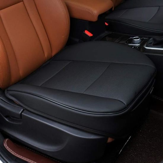 Housse De Siège Auto Avant LUOLLOVE - Cuir PU Doux Étanche | Protection Antidérapante 20.8'' X 20.8'' - Noire