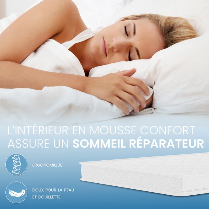 ELONEO Surmatelas Gel 160x200x 8cm, Mousse à mémoire de forme gel de 5