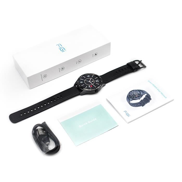Montre Connect e FiGi S32 Bluetooth 5.1 IP67 Etanche Cuir