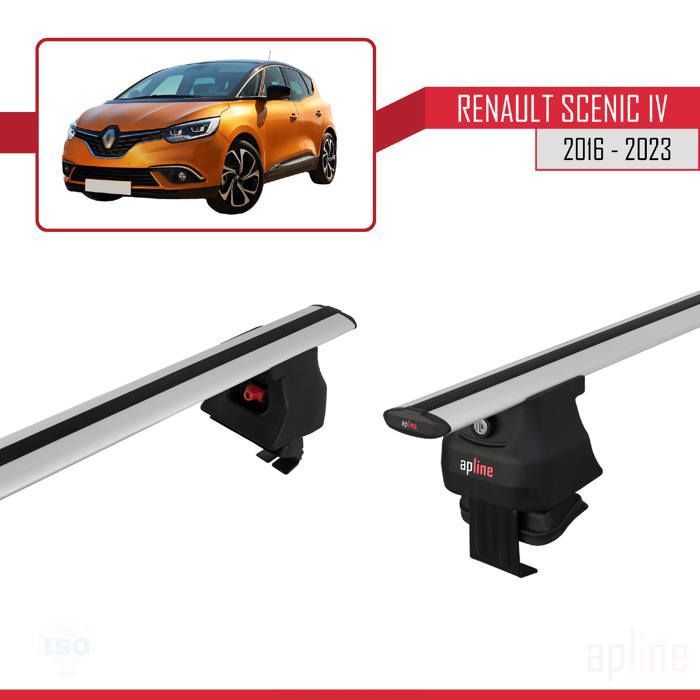 Ipqi Barres De Toit HOOK Pour Renault Megane 4 Grandtour 2016-2023 - Porte-Bagages Aluminium Gris 2 Barres