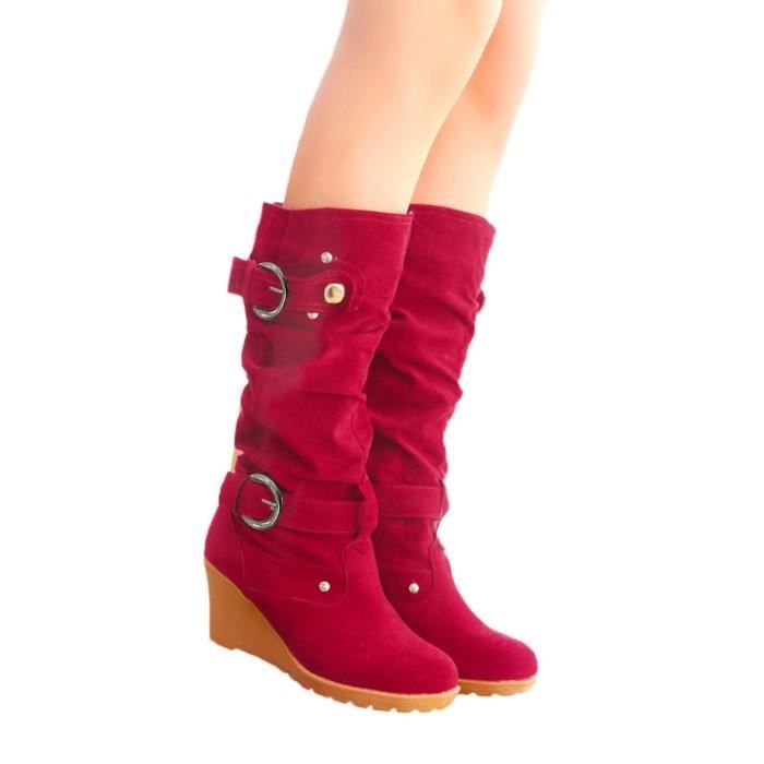 Bottes rouges plates online
