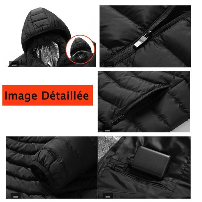 Veste Chauffante Homme USB Chauffante lectrique Veste 8 Zones de