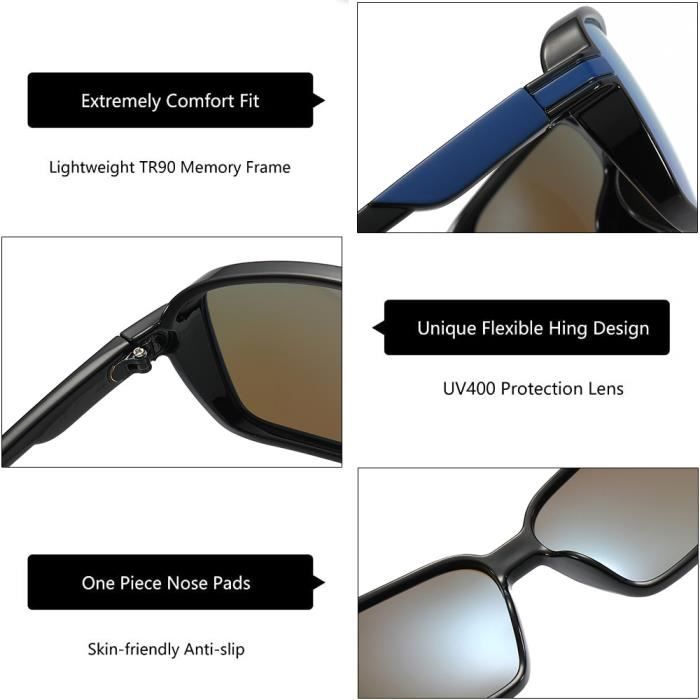 lunettes mode hommes verres teintés translucides - Mauritius