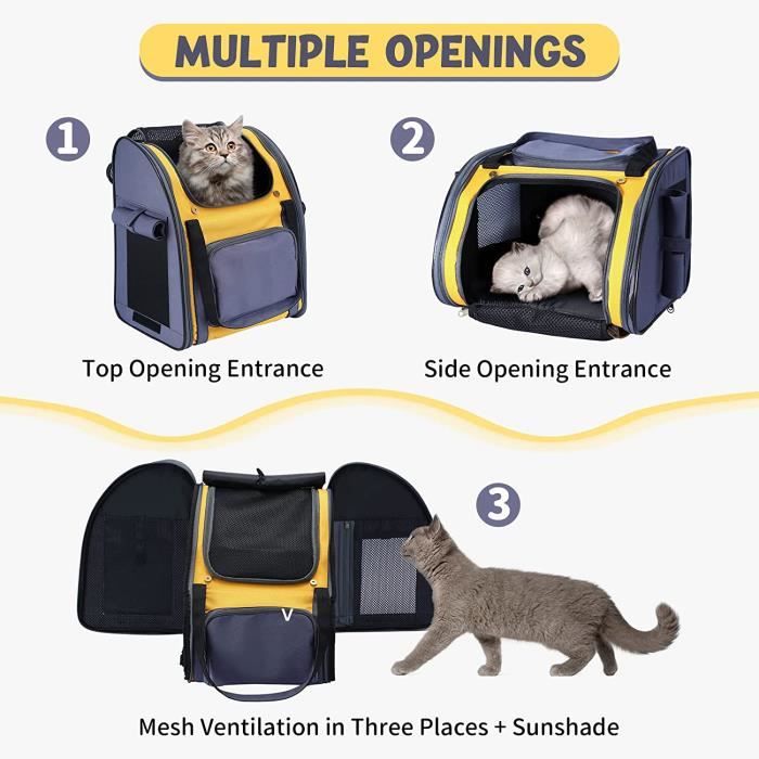 Sac de transport chat chien INFINITOO Pliable Extensible avec Coussin  Double Face et longue sangle d'épaule Max 12kg - Cdiscount