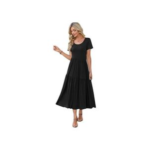 Robe halter côtelée en coton rayé - Femme