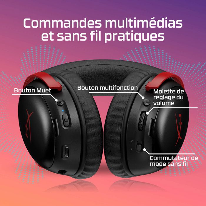 Casque Gamer Sans Fil - HyperX Cloud III S Wireless - pour PC et ...