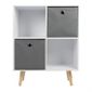 Blanc Bureau Stockage Armoire 2 Portes Bibliotheque Armoire 140 Cm