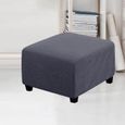 Housse Extensible Jacquard Pour Pouf / Ottomane – Carré Ou Rond, Élastique Bas – Protection Meuble Élégante