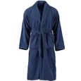 Haute qualité - Peignoir unisexe Terry 100 % Robe de Chambre Peignoir de Bain-Peignoir Unisexe homme femme en Coton Bleu marine M Vi-0