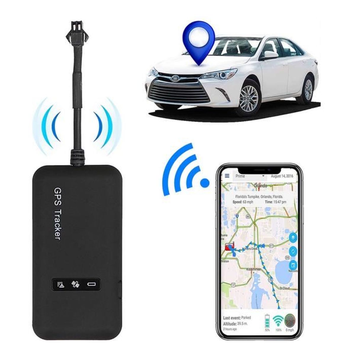 Traceur GPS TKSTAR pour voitures Appareil de localisation
