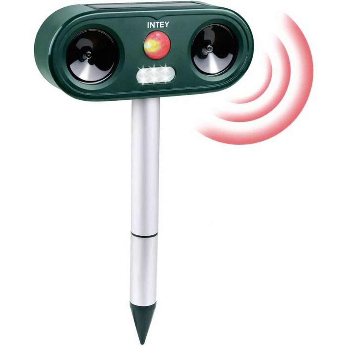 Intey Repulsif Chat Ultrason Repulsif Animaux Alarme Sonore Et Visuelle Charge De Solaire Ou De Batterie Repulsif Etanche Avec 5 Cdiscount Au Quotidien