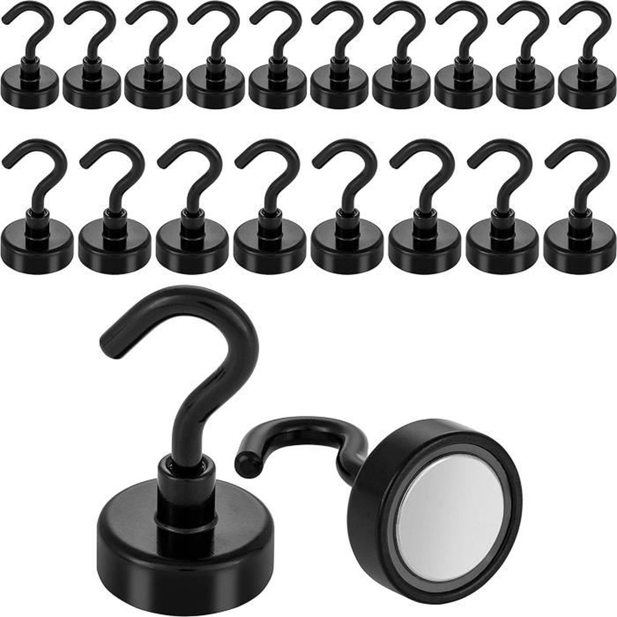 Lot De 4 Rangements Magnétiques - Tailles 150, 210, 270, 310 Mm - Acier Noir, Pour Outils, Atelier, Garage - 11