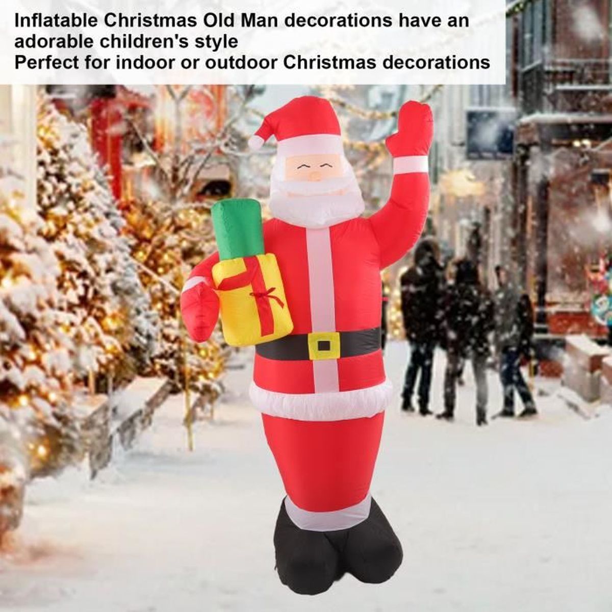 VINGVO Décoration de Noël gonflable Père Noël gonflable onhomme de