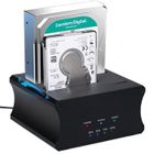 APOLUX Station D'accueil pour 2 Disque Dur Externe USB 3.0, SATA I/II/III à Double Baie Disque Dur 2,5''/ 3,5'' HDD/SSD - Copie et Clonage
