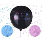 MKISHINE Gender Reveal XXL Ballons noirs de 90 cm, pour bébé garçon ou fille, ballon sexuel en latex décoration pour fête prénatale