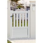 PACKIT Portillon aluminium en KIT Semi-Ajouré Blanc, L1000xH1300, Réversible