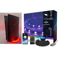 Black RGB Base - Bande lumineuse RVB 514-up, Lampe pour console PS5, édition optique et numérique, Effets de