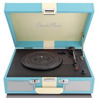Platine vinyle dans la valise - Classic Phono - TT-33 Blue - Haut-parleurs intégrés