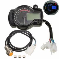 Universal Jauge Compteur de vitesse Odomètre Tachymètre kilométrique Moto LCD Digital