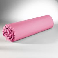 Drap Housse 180 x 200 cm 100% coton - Rose