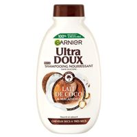 LOT DE 6 - ULTRA DOUX - Shampoing Nourissant Cheveux Secs Lait De Coco - flacon de 300 ml