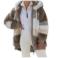 Veste Femme Hiver – Sweat à Capuche Zippé – En Peluche Douce – Chaud, épais – Pour Automne/hiver