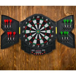 Cible De Fléchettes Électronique Écran Led Disque De Fléchettes 12 Pcs Pour