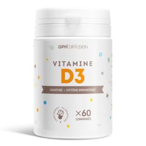 COMPLEMENTS ALIMENTAIRES - VITALITE Vitamine D - 5 µg - 60 comprimés pour l'ossature et le système immunitaire