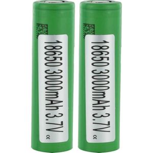 COUPE BATTERIE Sony / Murata batterie-pile IMR 18650 3,7 V vert 2 pièces