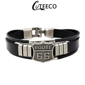 BRACELET - GOURMETTE AA0556 - 21cm - Bracelet En Cuir Tressé Multicouch