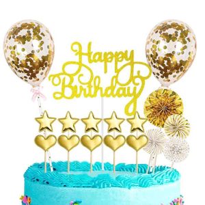 15PCS Happy Birthday Cake ToppersJoyeux Déco Gâteau Anniversaire pour  Décoration de Fête d'anniversaire Enfants Filles Garçon 292 - Cdiscount  Maison