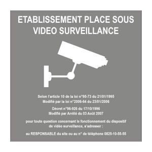 adhésif Espace sous vidéo surveillance 24h24