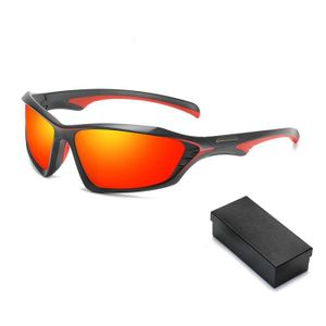 LUNETTES DE SPORT Lunettes de Cyclisme,Lunettes de Sport Polarisées Pour Cyclism,Course,VTT,Lunettes de Soleil,Lunettes de Soleil hommes femmes-Rouge