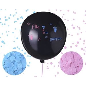 BALLON DÉCORATIF  Gender Reveal XXL Ballons noirs de 90 cm, pour béb