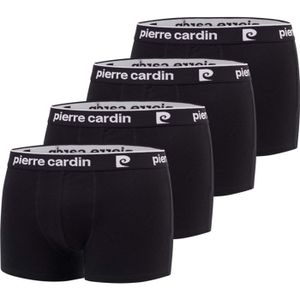 BOXER - SHORTY Pierre Cardin Boxer homme 100% coton, caleçon homme CLASSIC, hypoallergénique, naturel et doux, (Lot de 4) - noir