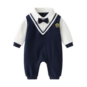 BARBOTEUSE Bébé Garçon Gentilhomme Chemise Barboteuse Nouveau