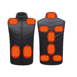PARKA Combinaison chauffante unisexe, veste électrique USB légère,chauffage, 11 zones de chauffage, alimentation mobile (non incluse)