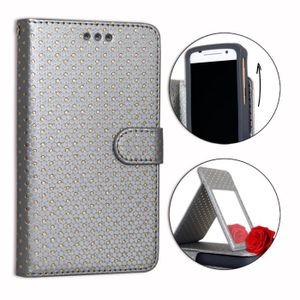 Portefeuille Etui Poche Folio Case Cover Housse Protection avec Fermoire Magn/étique Cadorabo Coque pour WIKO U Feel Prime en Noir Nuit Stand Horizontal et Fente Carte