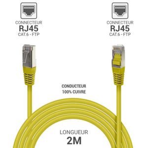 Câble De 0 A 50m Réseau Ethernet Lan Blindé Cat. 6 S/FTP RJ45 Gigabit Cu  Cuivre