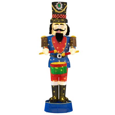 Soldat casse-noisette lumineux 3D pour la maison, l'intérieur et l'extérieur, 86,4 cm, décoration de Noël avec lumières, décoration de Noël pour l'extérieur