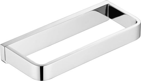 Porte-Serviette Carré Chrome Flybath - Anneau Mural Laiton 20cm Pour Salle De Bain & Cuisine