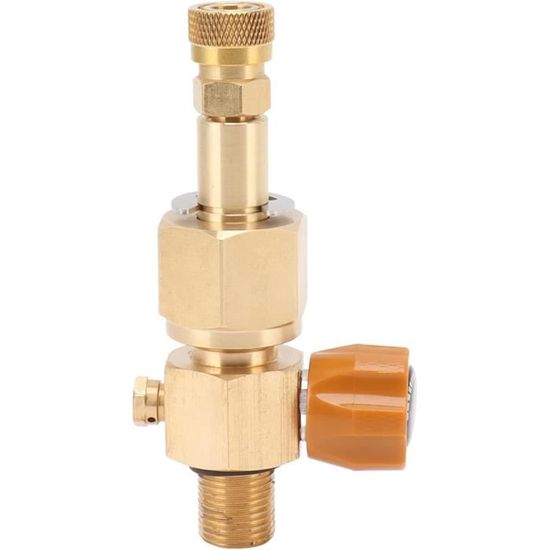 Lot de 5 adaptateurs de recharge pour bidon de remplissage - 5 raccords de valve de gonflage en laiton - Adaptateur de bidon de remplissage pour bidon