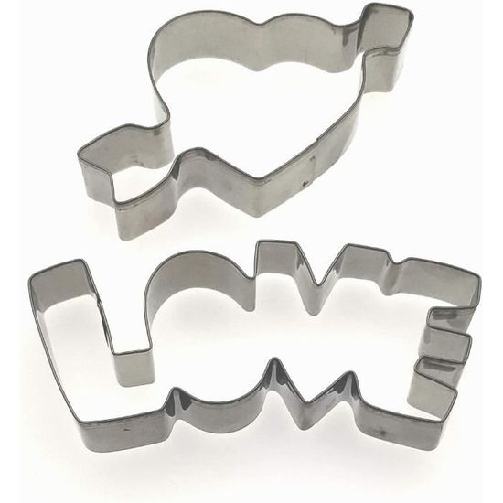 Emporte-Pièces Baby Shower - Lot De 7 Formes (Grenouillère, Bavoir, Hochet, Etc.) | Acier Inoxydable | Pour Biscuits, Fondant