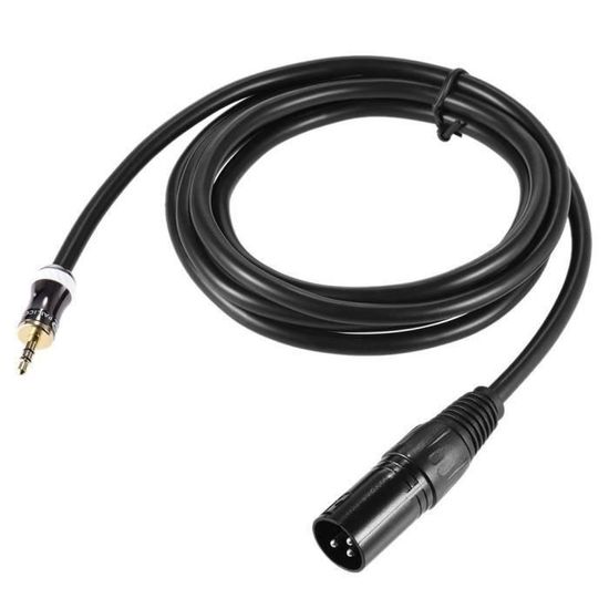2m XLR 6,6 Pieds de Prise Jack 3,5 mm Cable Audio Mixer de Table de Mixage Parleur PC My02102