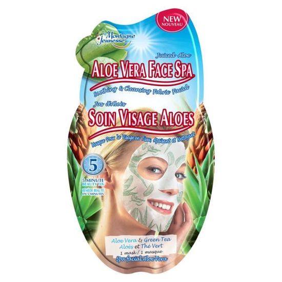 Masque Visage Tissu Aloe Vera Montagne Jeunesse Achat