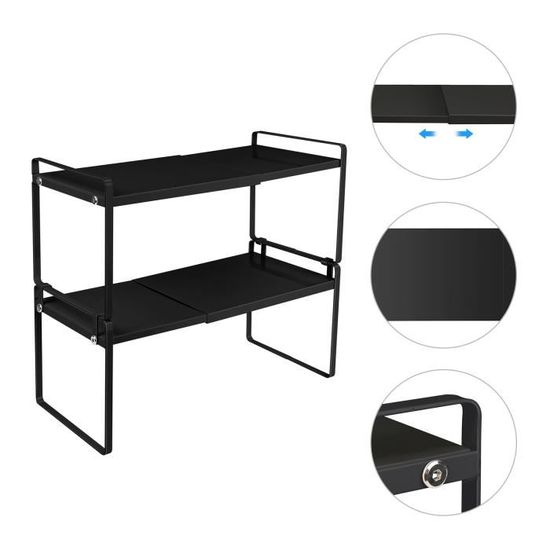 Organisateur D'armoire De Cuisine 2 Pièces - Acrylique Transparent Empilable - Pour Verres, Bouteilles, Bocaux