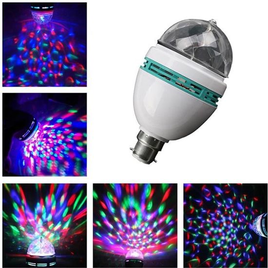 3W E27 RVB Lampe LED Ampoule Lumière Stage Ampoule Disco DJ Party Dance Lighting
