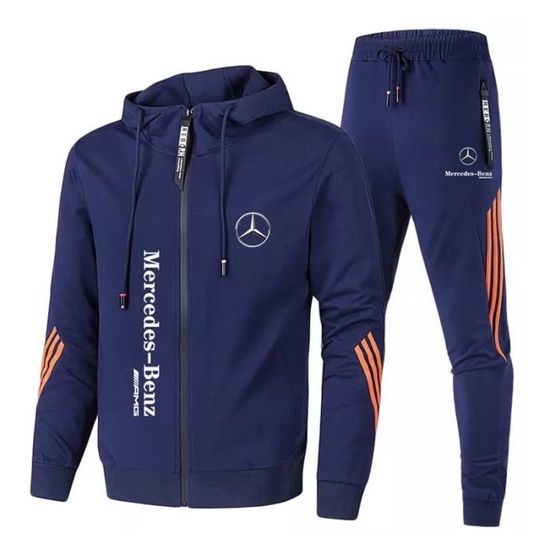 Jogging AMG Mercedes Survêtement Homme 2 Pièces Mode Casual à Capuche Confortable Manches