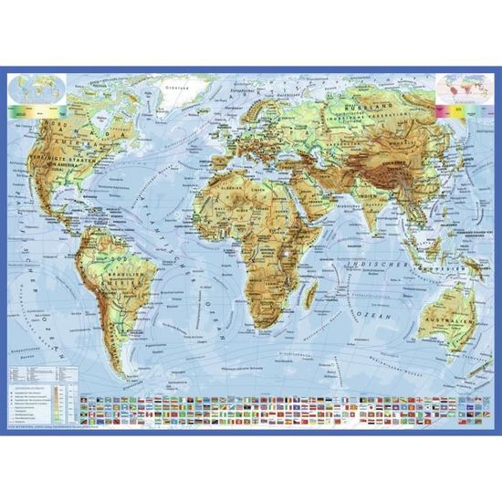 Puzzle Carte Du Monde Politique - Ravensburger - 300 Pièces - 49 x 36 cm - Âges dès 9 ans