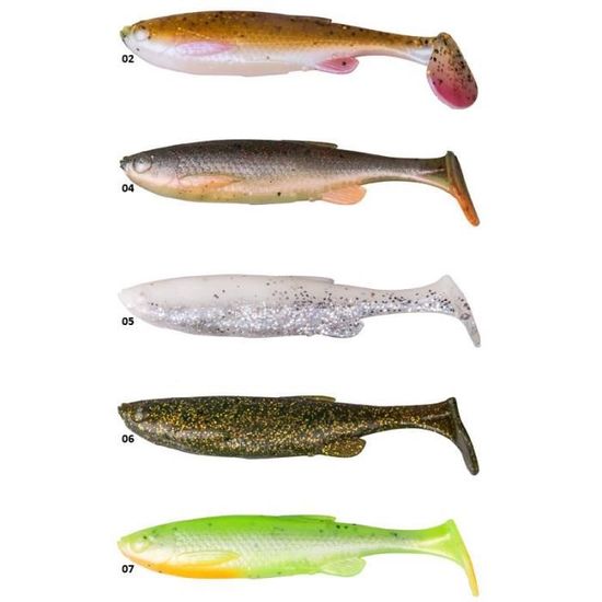 SavageGear Lot de 4 leurres Souples pour Corps Fluorescent 8 cm